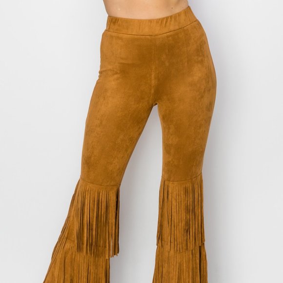VOCAL SUEDE FRINGE PANTS (3-COLORS) STEVIE KNICKS Woodstock HIPPIE western SM-3X - Picture 12 of 12